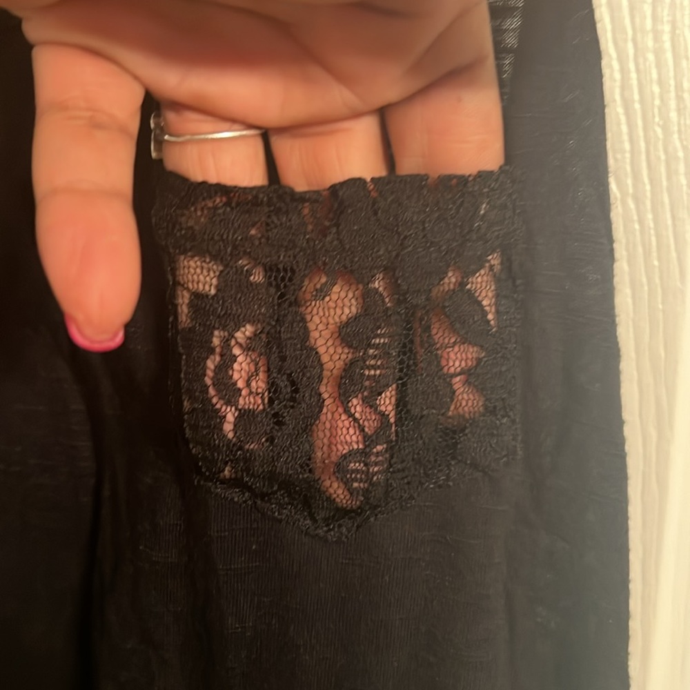 Lane Bryant black lace tank top with flare - Picture 3 of 5